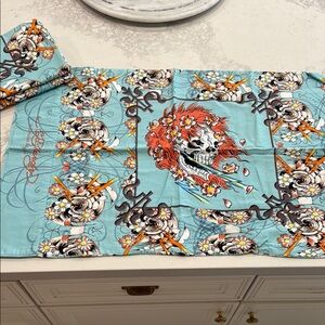 Floral Skull Graphic ed Hardy pillowcases